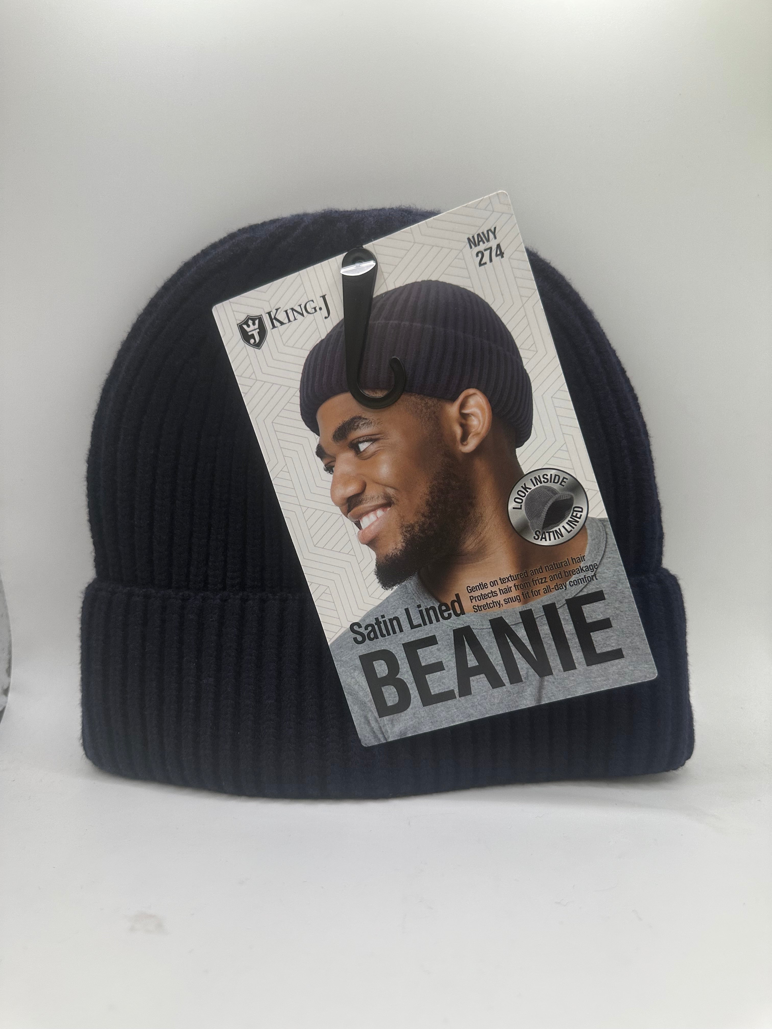 King. J Beanie- Satin Lined