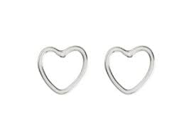 ELLAS SILVER HEARTS EARRINGS #UER-9751CS