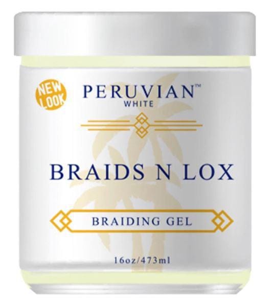 PERUVIAN WHITE BRAIDS N LOX BRAIDING GEL 16OZ.