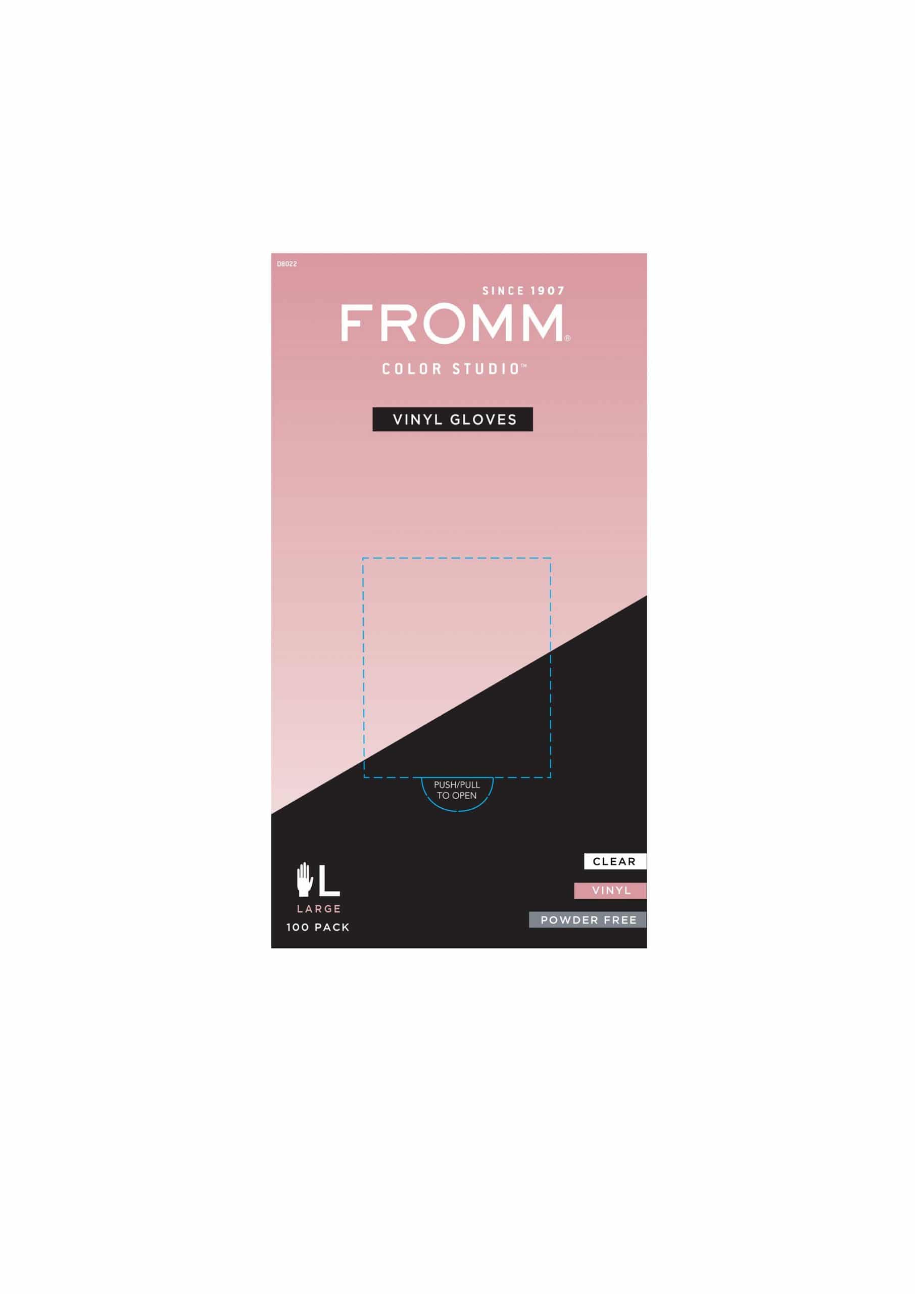 FROMM VINYL POWDER FREE GLOVES LARGE (100 PACK)