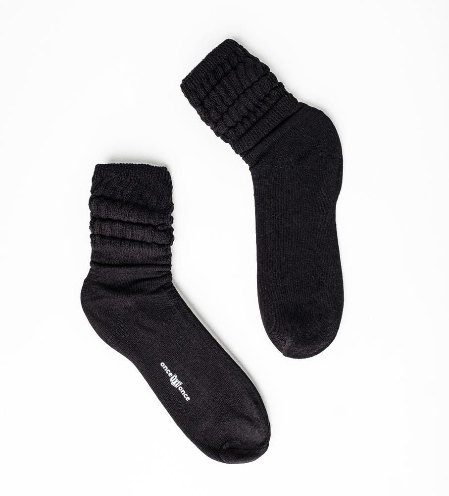 SLOUCH SOCKS BLACK #17314-BLK