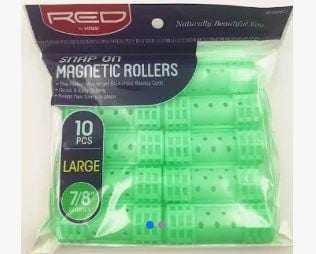 RED BY KISS SNAP ON MAGNETIC ROLLERS