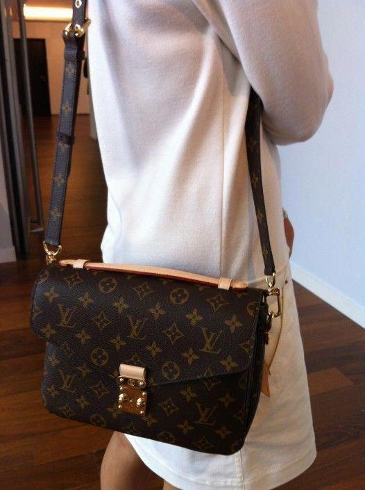 LOUIS VUITTON BROWN CROSS BODY HANDBAG