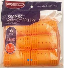 RED BY KISS SNAP ON MAGNETIC ROLLERS