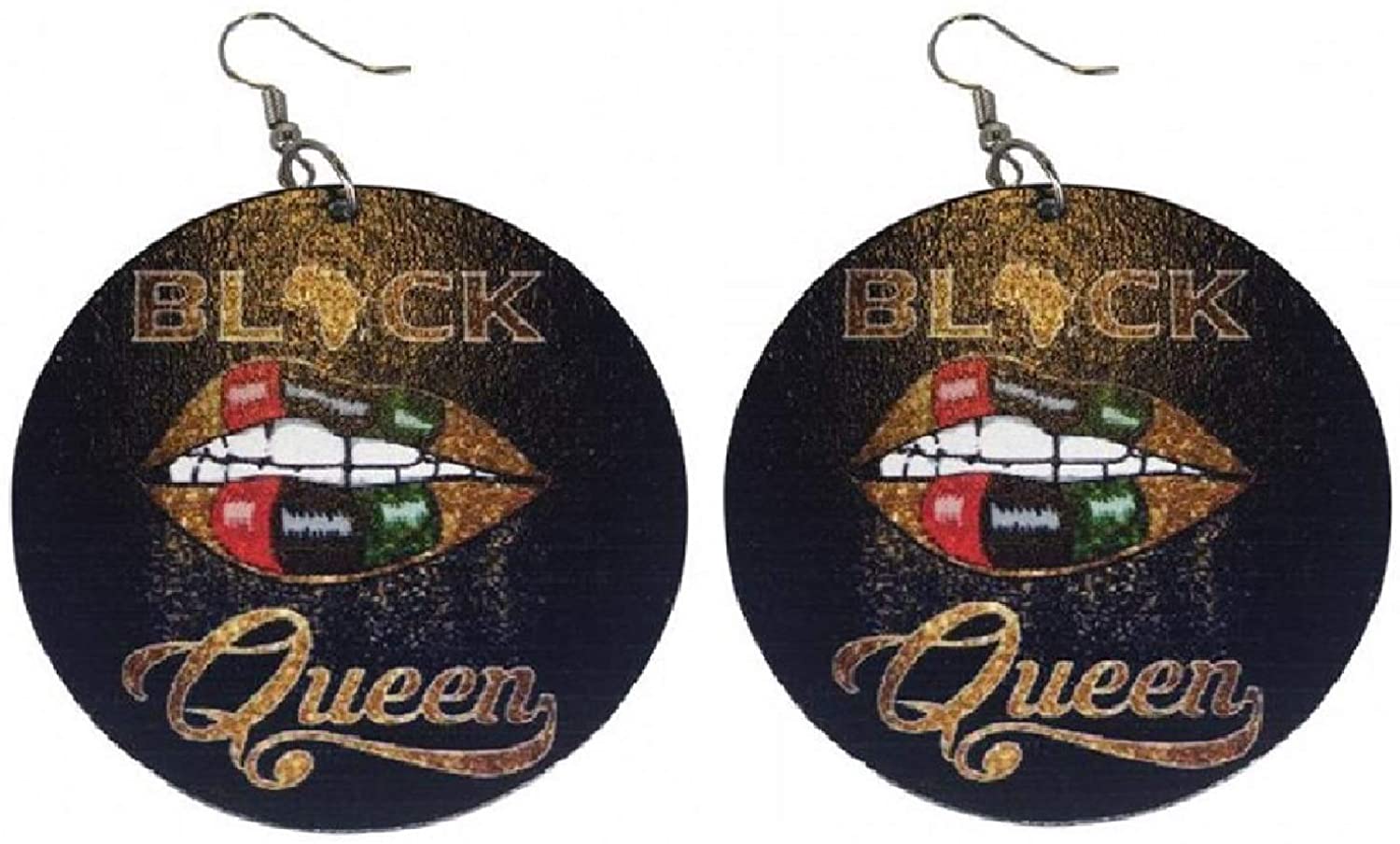 PASTEL BLACK QUEEN EARRINGS #BLK/BRN