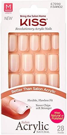 KISS SALON ACRYLIC NATURAL #KSAN02