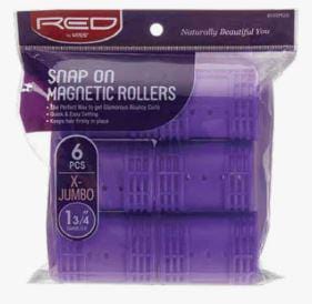 RED BY KISS SNAP ON MAGNETIC ROLLERS