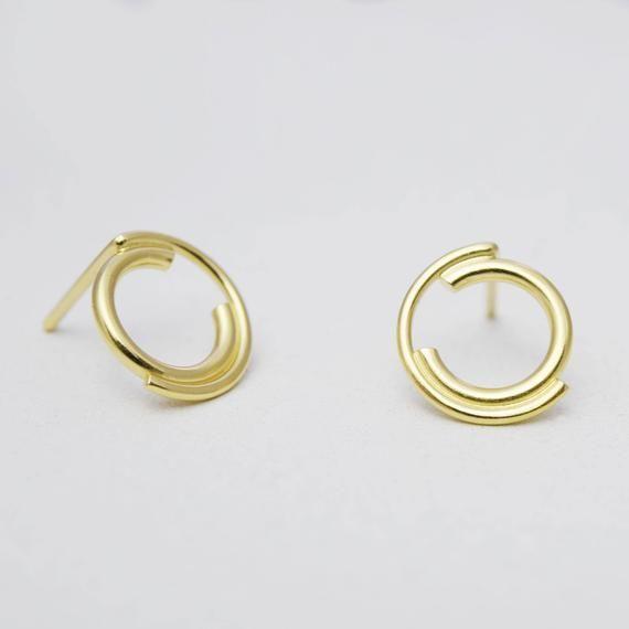 SNG GOLD CIRCLE EARRINGS #R-7120G