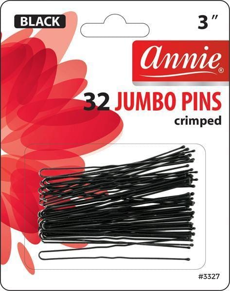 ANNIE 3" JUMBO CRIMPED HAIR PINS 32CT #3327