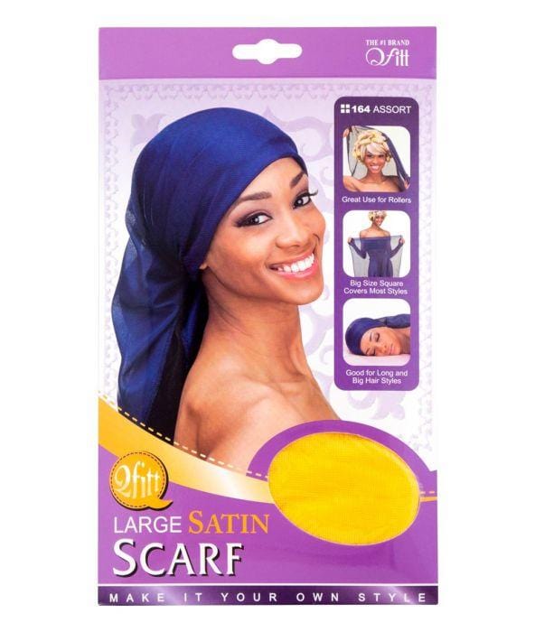 QFITT LARGE SQUARE SATIN SCARF ASST #164