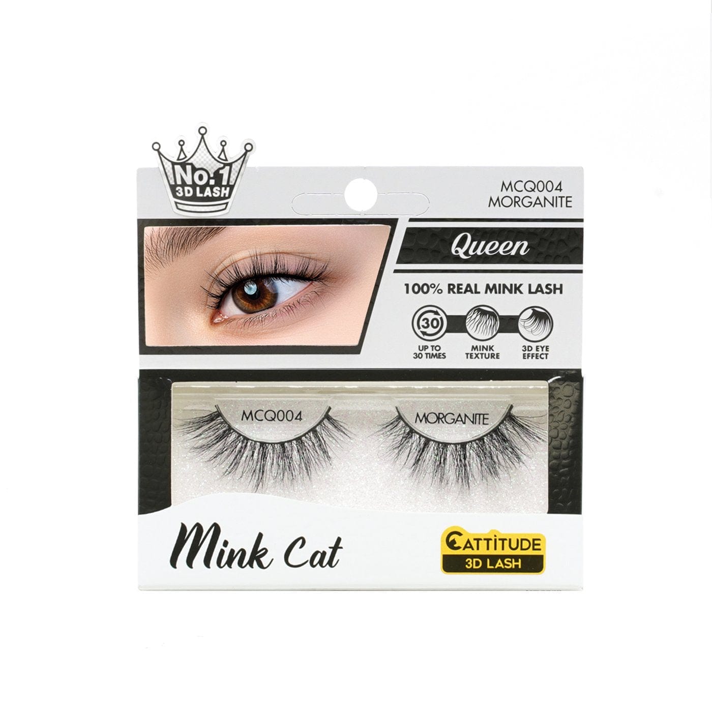 EBIN NY MINK CAT XL 100% REAL MINK LASH CAIRO #MCC004