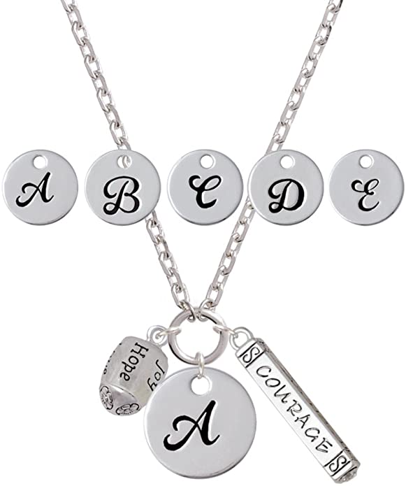I LOVE JOY JEWELRY INITIAL NECKLACE W/CLR STONE