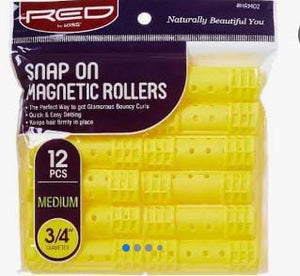 RED BY KISS SNAP ON MAGNETIC ROLLERS