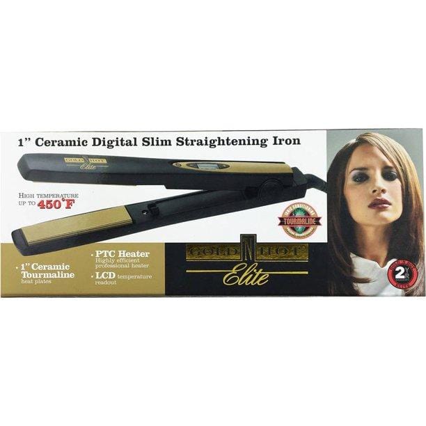 GOLD 'N HOT ELITE 1" CERAMIC DIGITAL SLIM STRAIGHTENING IRON