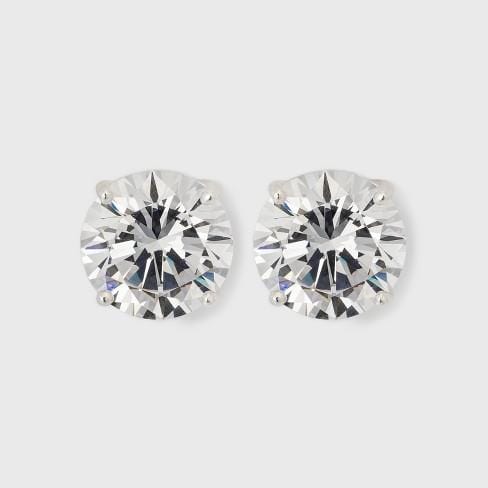 CUBIC ZIRCONIA ROUND STUD EARRINGS (1)