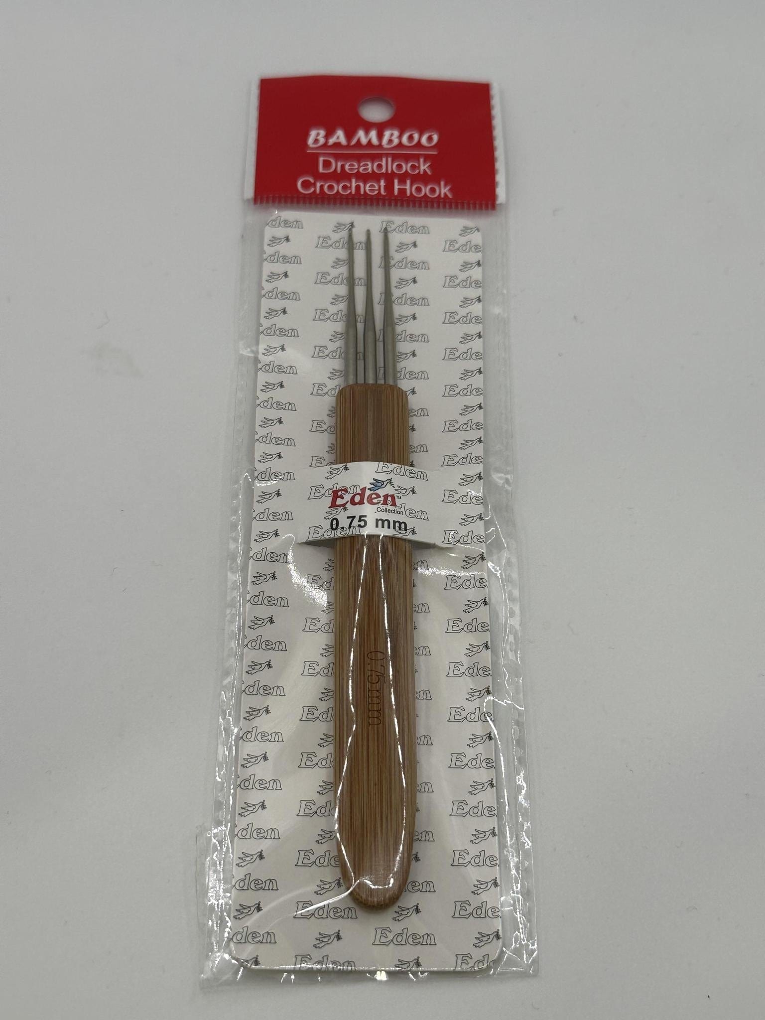 EDEN BAMBOO TRIPLE NEEDLE DREADLOCK CROCHET TOOL 0.75MM #10333