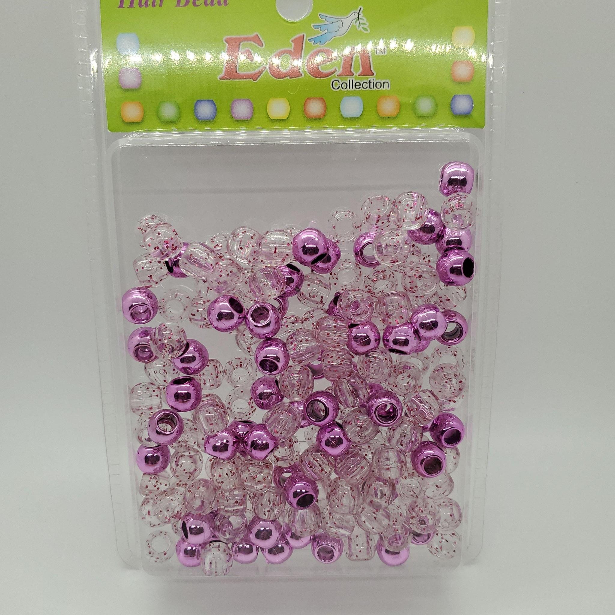 EDEN HAIR BEAD MAGENTA PINK & CLR PINK SPECKLE MIX #BR9