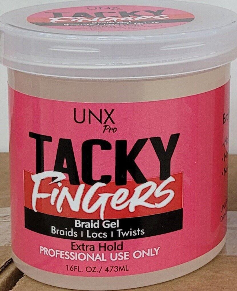 UNX PRO TACKY FINGERS BRAID GREL BRAIDS/LOCS/TWISTS EXTRA HOLD 16OZ.