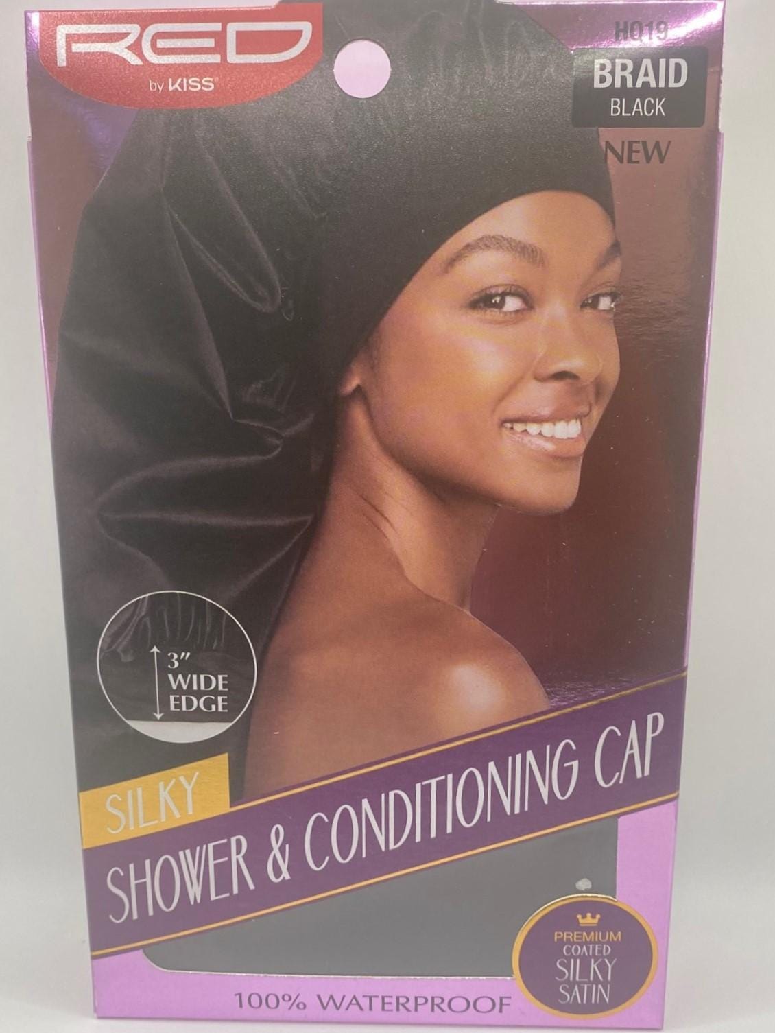 KISS SUPER JUMBO SILKY SHOWER & CONDITIONING CAP BLACK- HQ 19