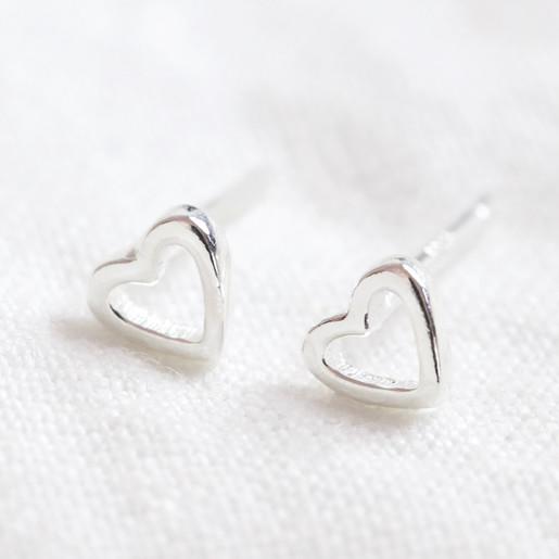 ELLAS SILVER HEARTS EARRINGS #UER-9751CS