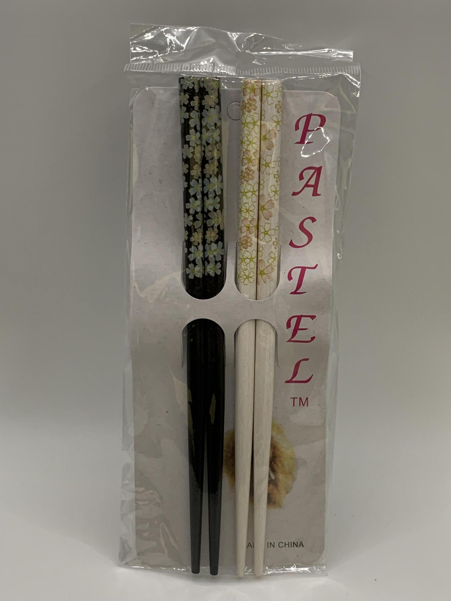 PASTEL ASSORTED COLOR FLORAL CHOPSTICKS