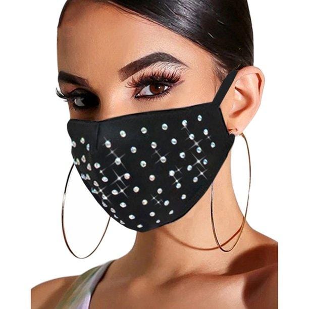 FASHION MASK W/CLR STONES