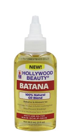 Hollywood Beauty BATANA Oil for Hair,Scalp,Skin (2 oz)
