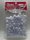 BELLO LARGE WHITE & CLEAR HAIR BEAD #39903