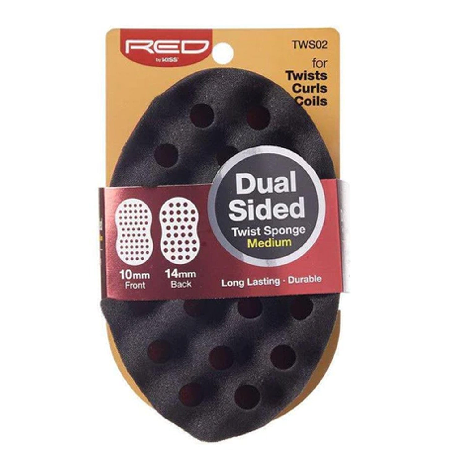 RED BY KISS DUAL SIDED TWIST SPONGE MEDIUM TWS02