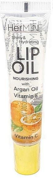 HERMINE SHINY & HYDRATING LIP OIL NOURISHING WITH ARGAN OIL & VITAMIN E