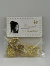 CRYSTAL UP GOLD RHINESTONE CC CIRCLES & RINGS HAIR BRAID RING
