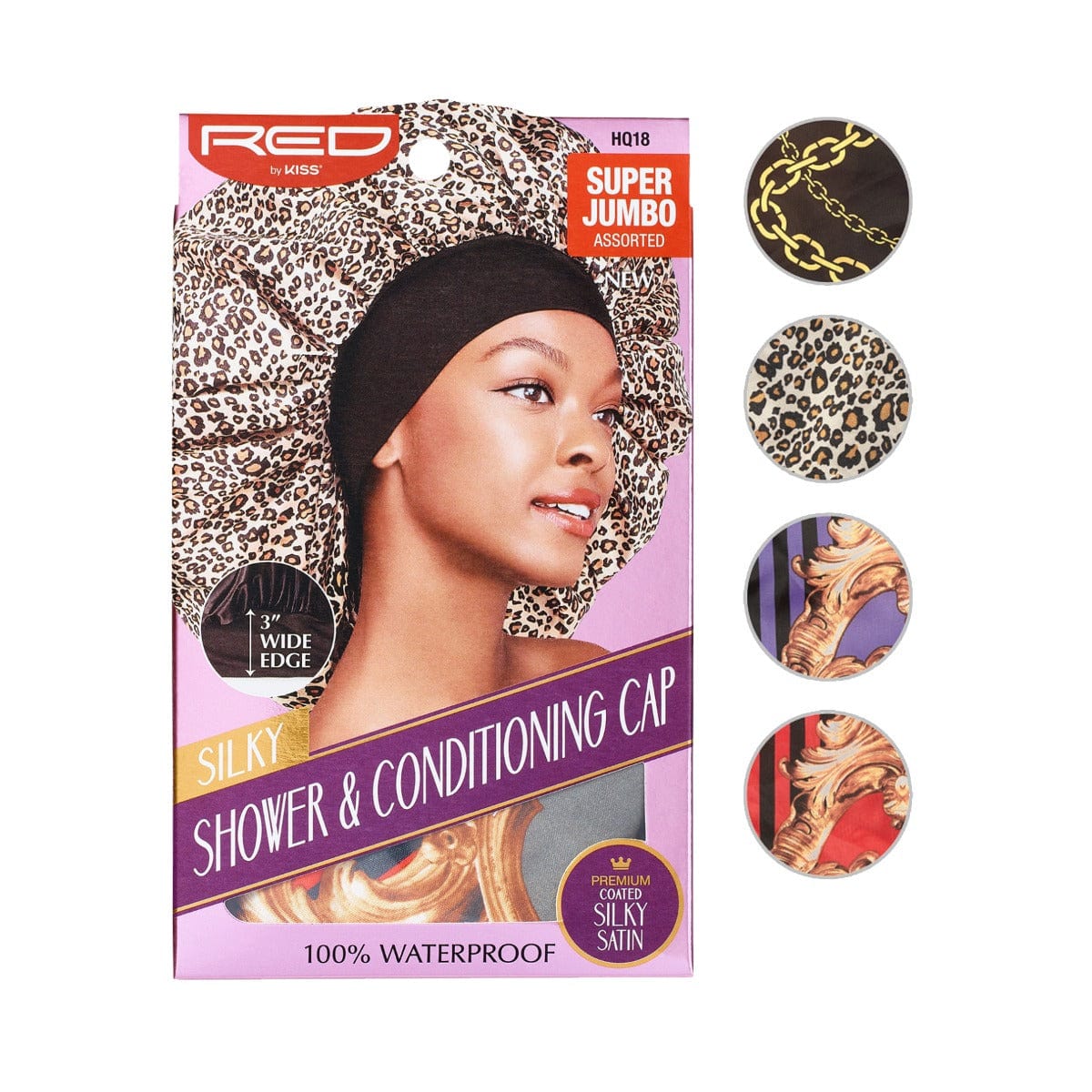 KISS SUPER JUMBO SILKY SHOWER & CONDITIONING CAP ASSORTED- HQ 18