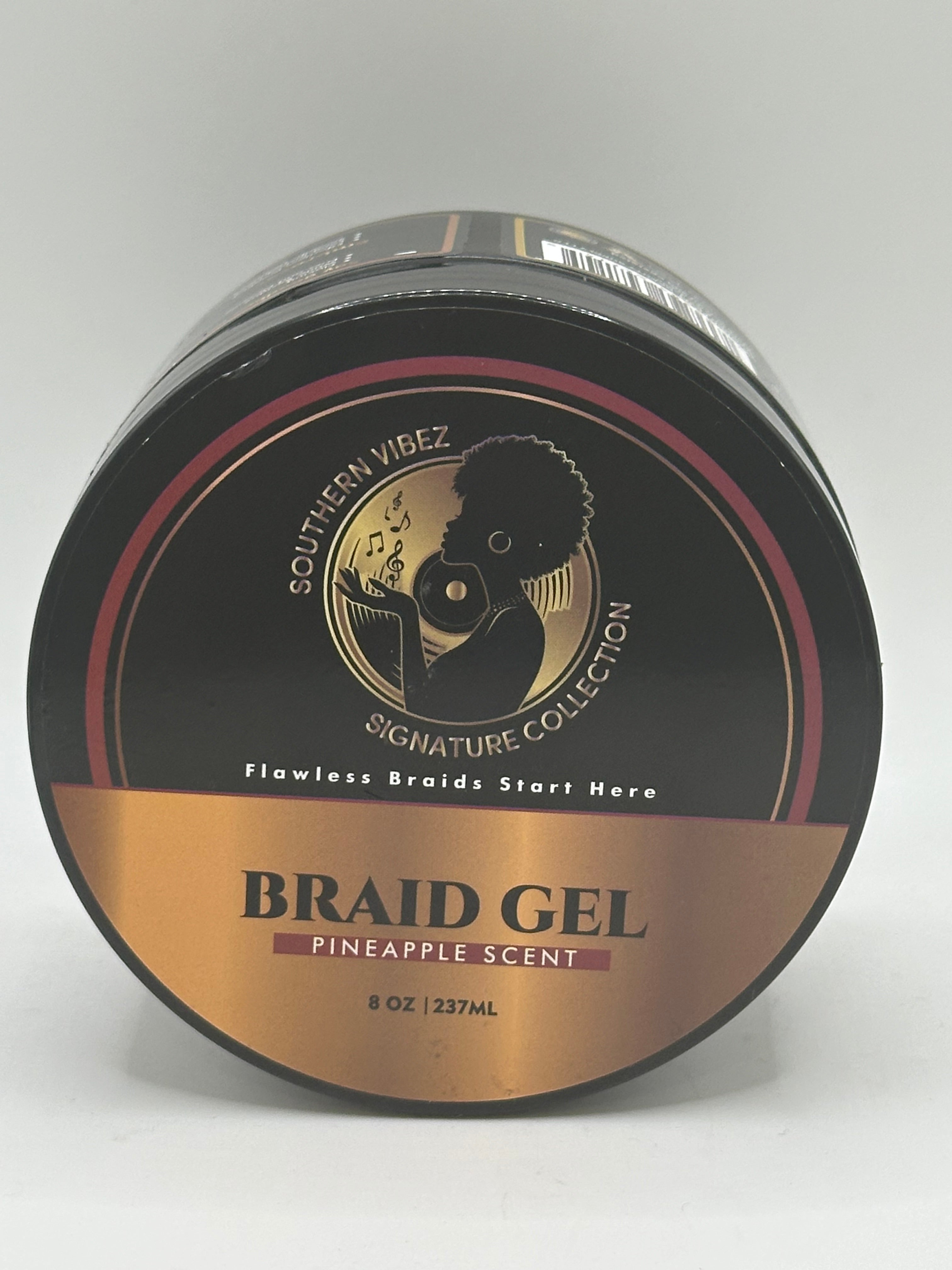SOUTHERN VIBEZ SIGNATURE COLLECTION BRAID GEL W/PINEAPPLE SCENT 8oz.