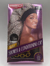 Red by KISS Silky Shower & Conditioning Cap Braid Bonnet HQ20 (Black with Gold Chains)