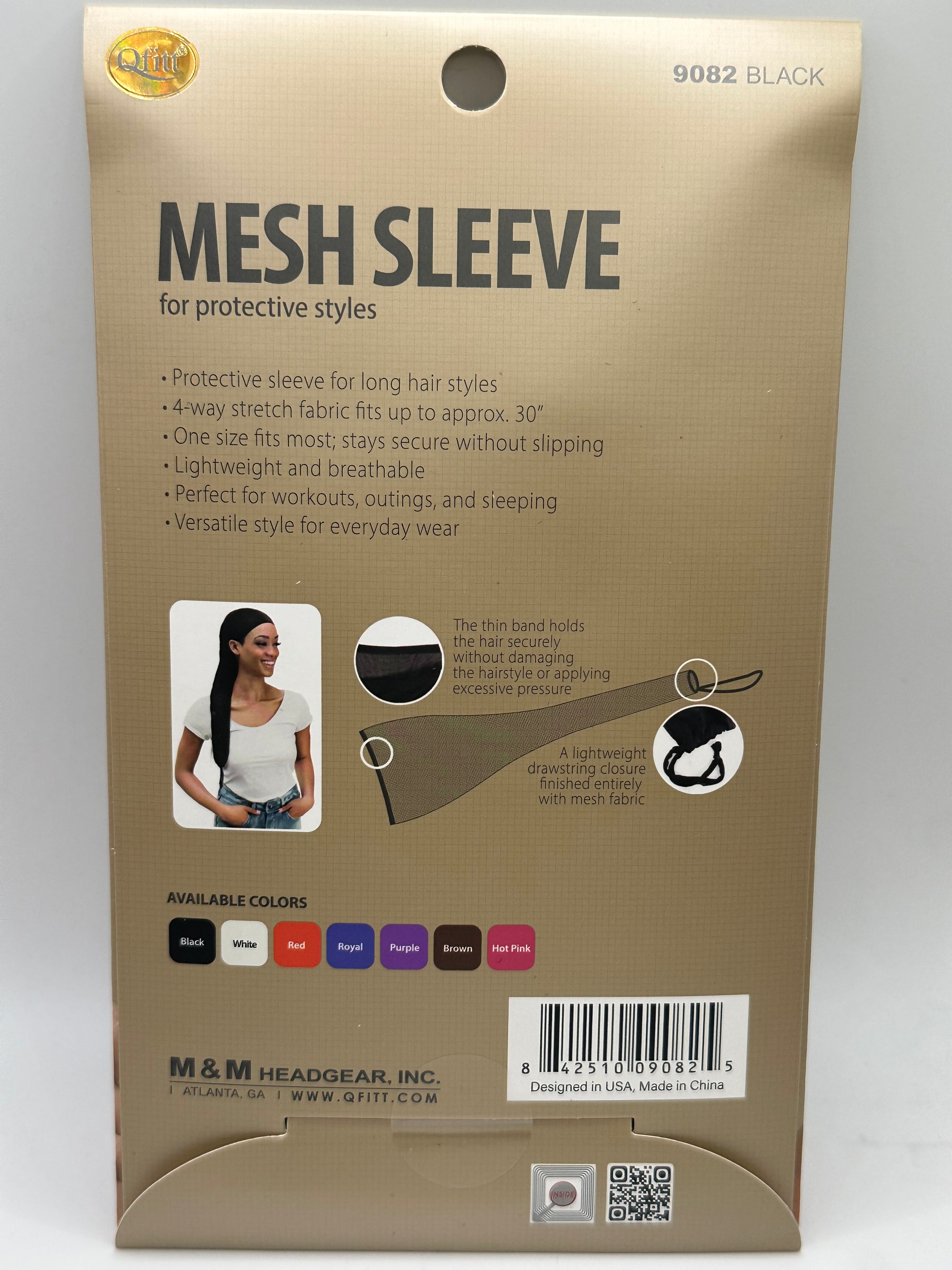 Qfitt Mesh Sleeve for Protective Styles Black #9082