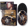 RED PREMIUM POCKET WAVE X BOW WOW 100% PREMIUM CURVED MEDIUM BOAR BRISTLE LUXURY WAVE BRUSH WITH CASE BR05