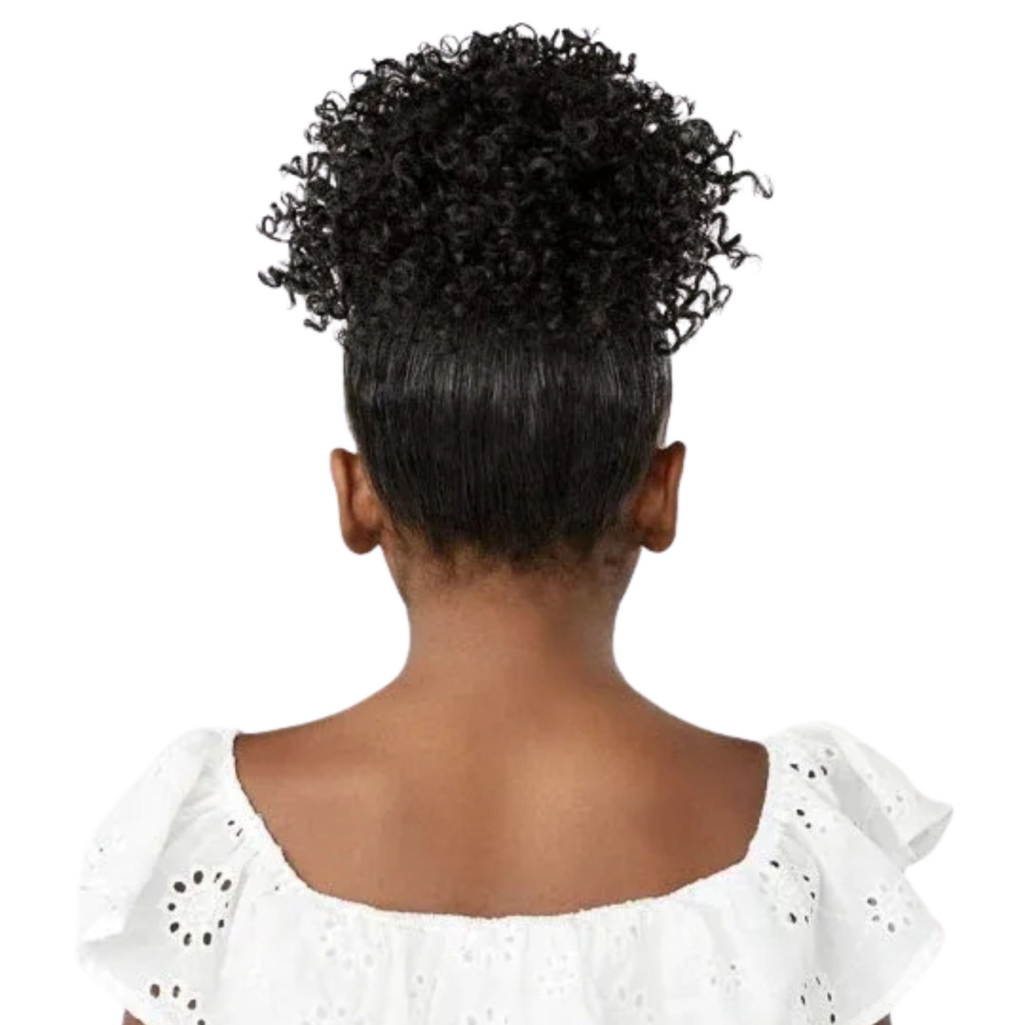Natural 3C/4A Kinky Coily Kids Drawstring Ponytail – 4"