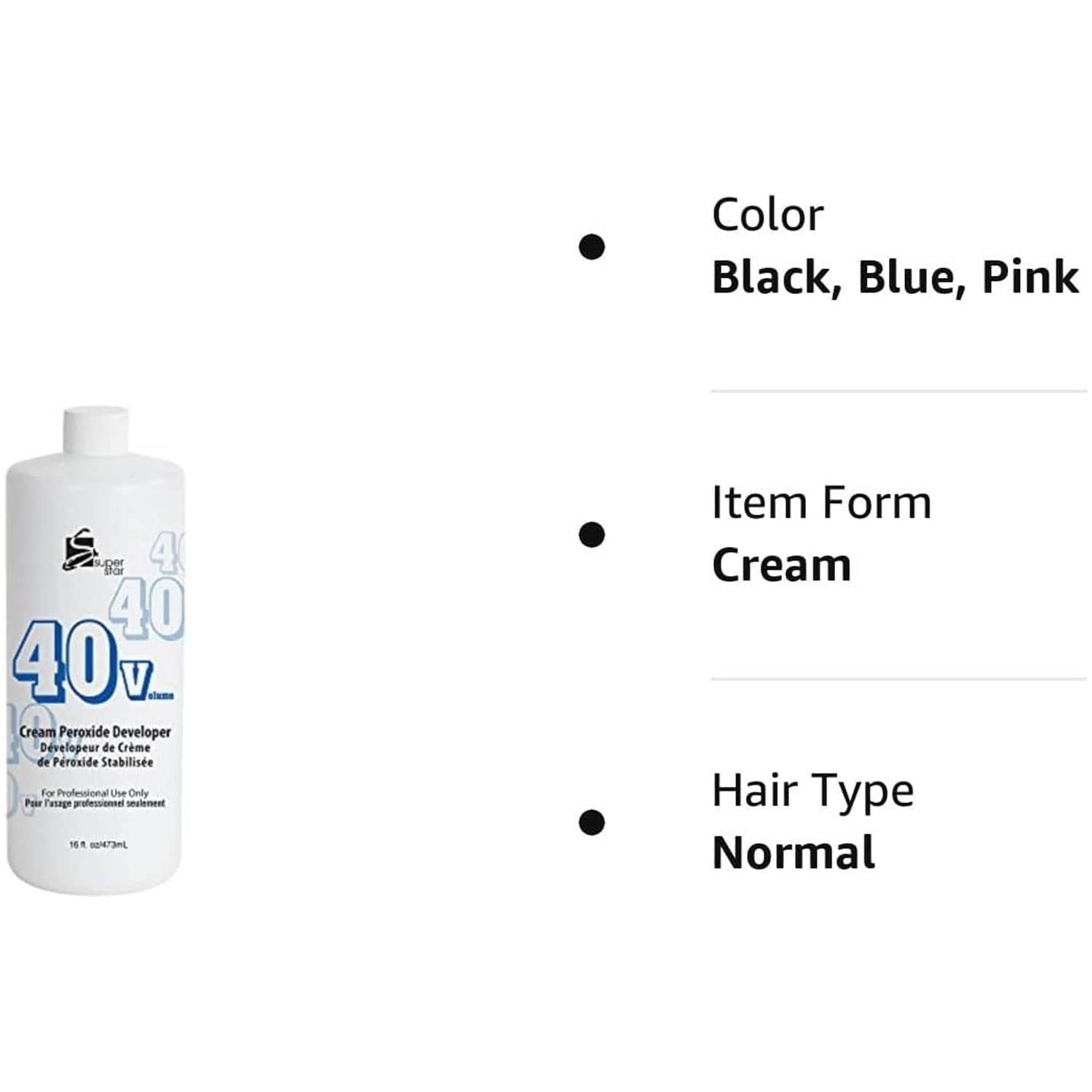 SUPER STAR CREAM PEROXIDE DEVELOPER 40vol. 16 oz.