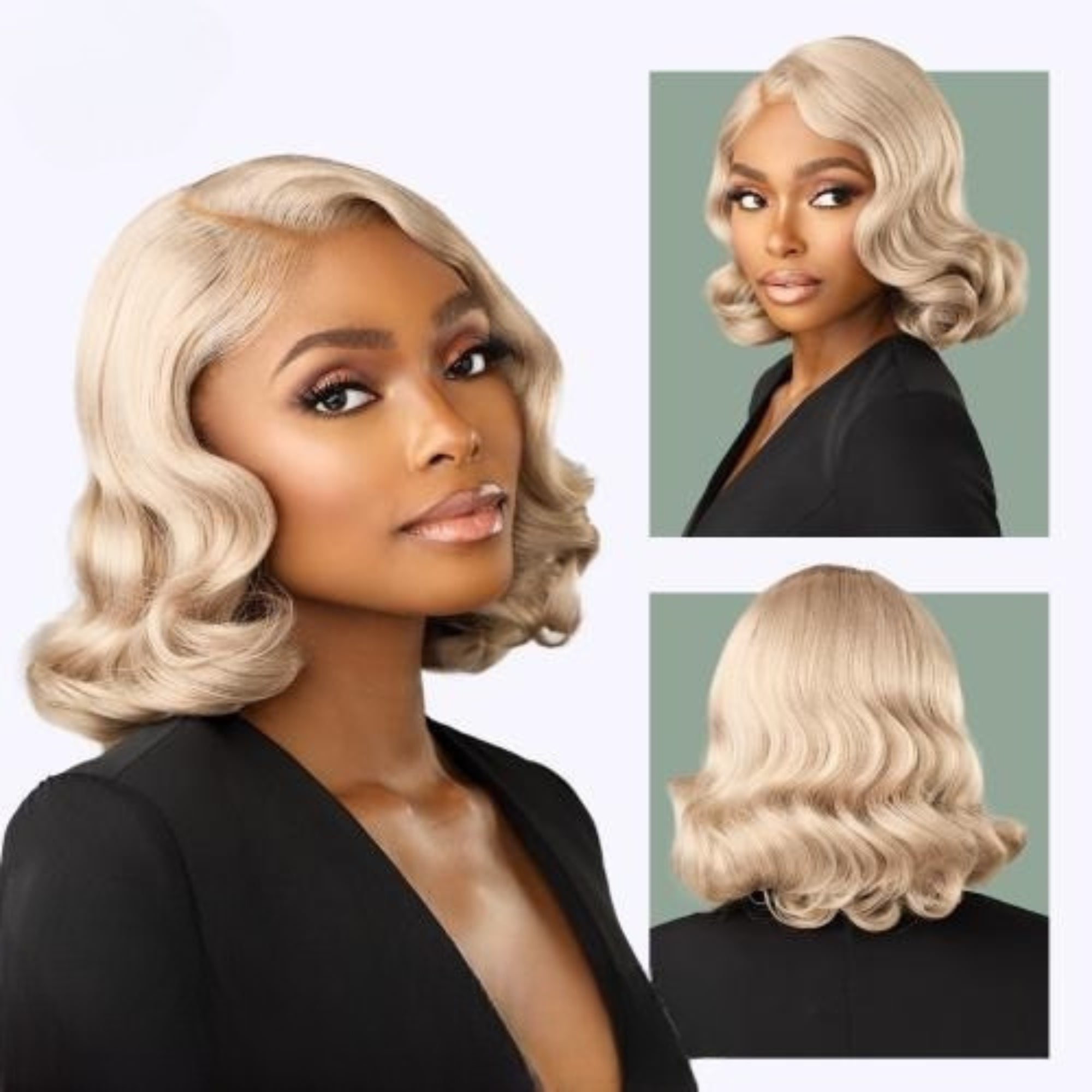 Sleek Straight Lob Lace Front Wig – 12"