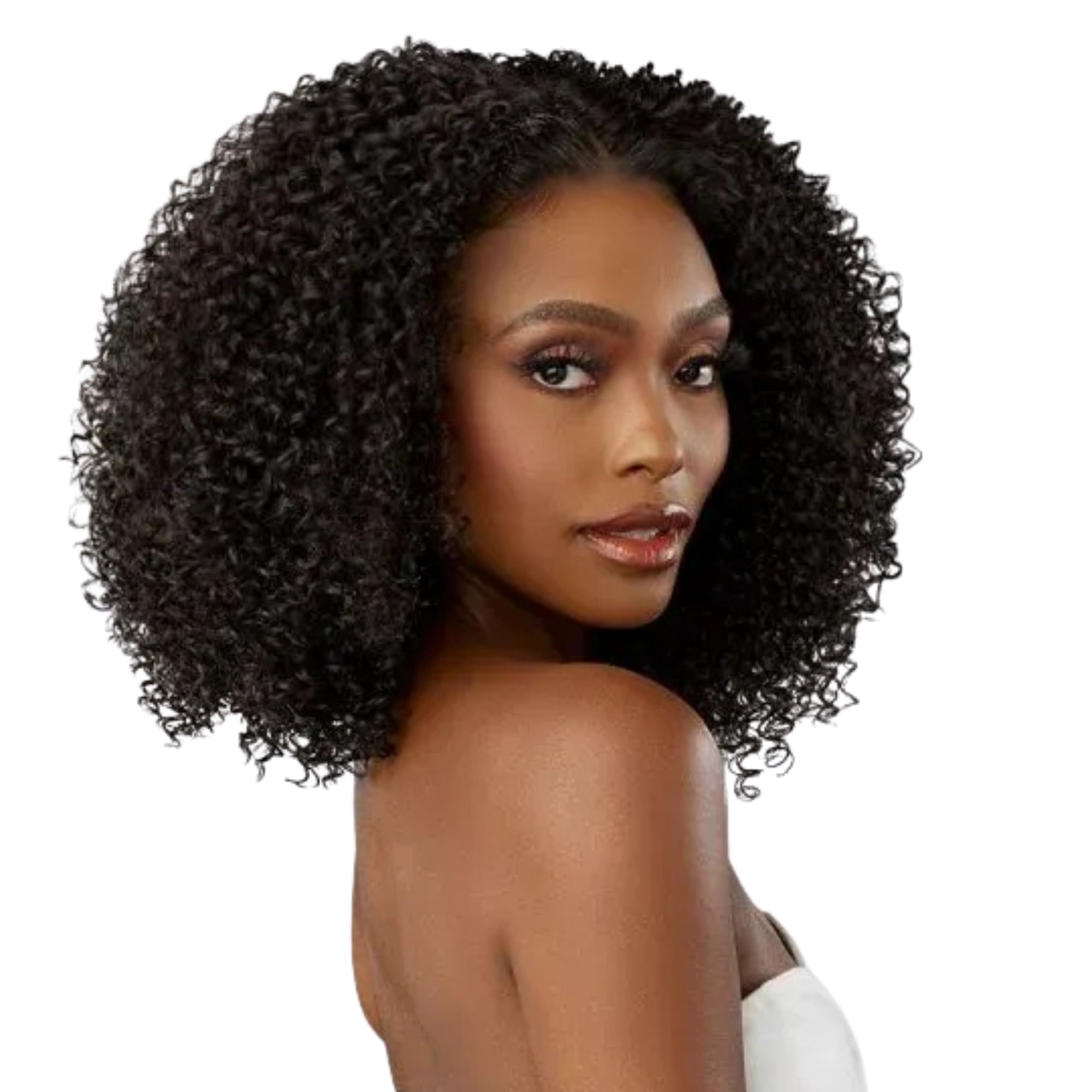 Tight Corkscrew Curl Y-Part Lace Front Wig – 16"