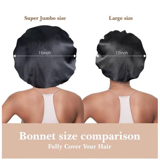 Studio Limited Jumbo Black Satin Bonnet