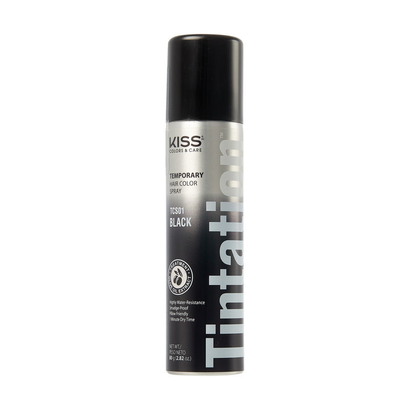 Red By KISS Temporary Hair Color Spray 2.82oz. Black TCS01