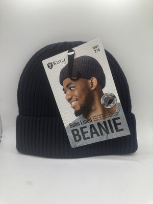 King. J Beanie- Satin Lined