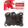 Annie 300ct Black Assorted Sizes Rubber Bands #3152