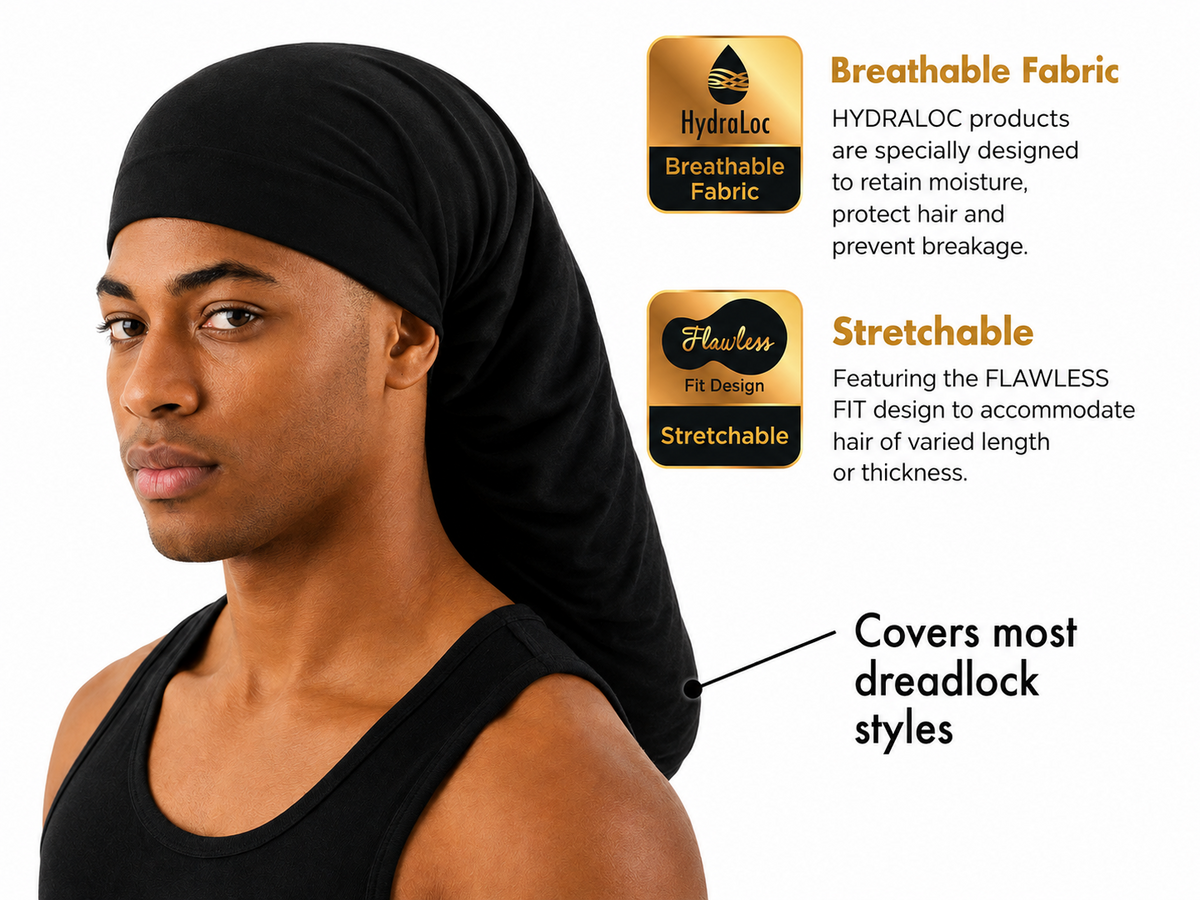 Titan Spandex Dreadlock Cap Jumbo Black#22144