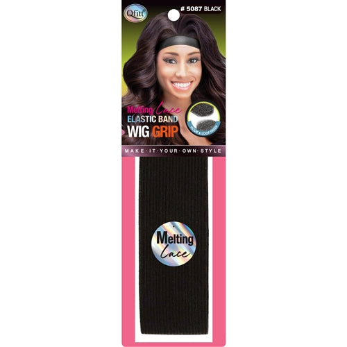 Qfitt Wide Melting Lace Elastic Band Wig Grip Black #5087