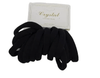 CRYSTAL COLLECTION BLACK PONYTAIL HOLDER 12 CT