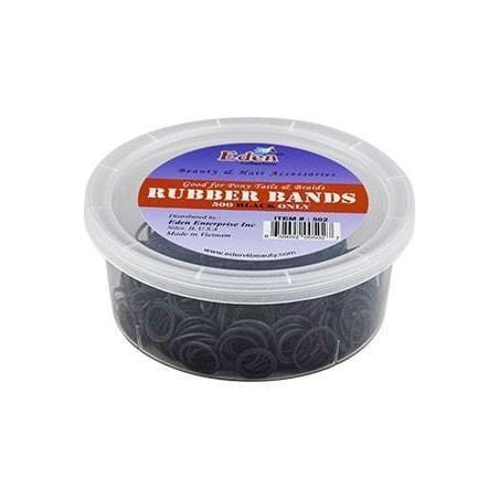 EDEN BLACK RUBBER BANDS 500 CT #502