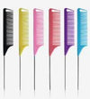 EDEN BULK PIN TAIL COMB (1 METAL HANDLE W/SECTION HOOK TIP)- ASST COLORS