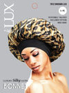 LUX LUXURY SILKY SATIN BONNET L-XL LEOPARD ASST #7012